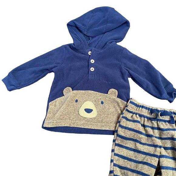Baby Clothing Carter’s 2 Outfits 4 Pc 3-6 Months Monster Bear Cotton Fleece - Picture 4 of 11